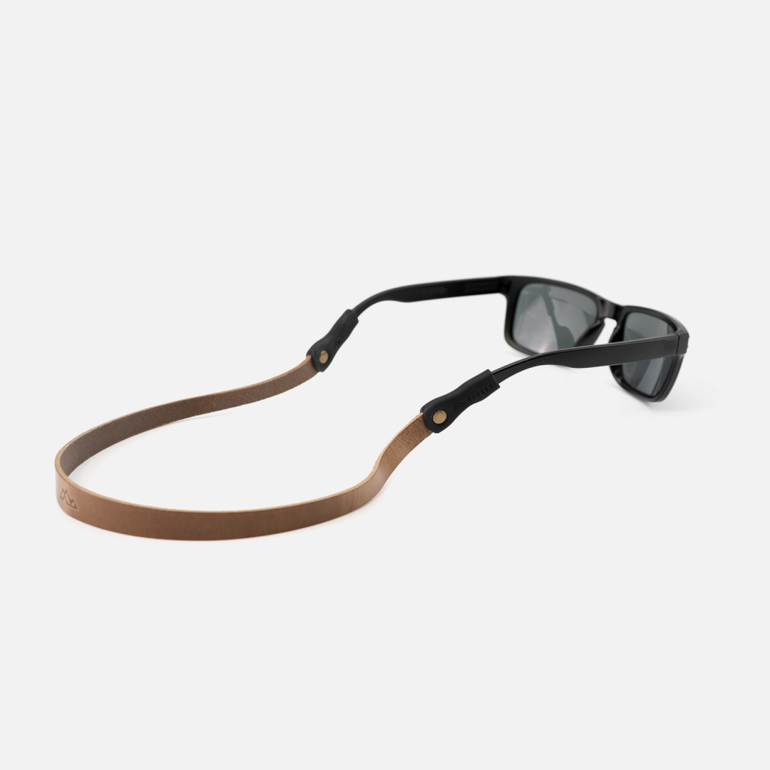 Range Real Leather Sunglass Strap in Maple Brown