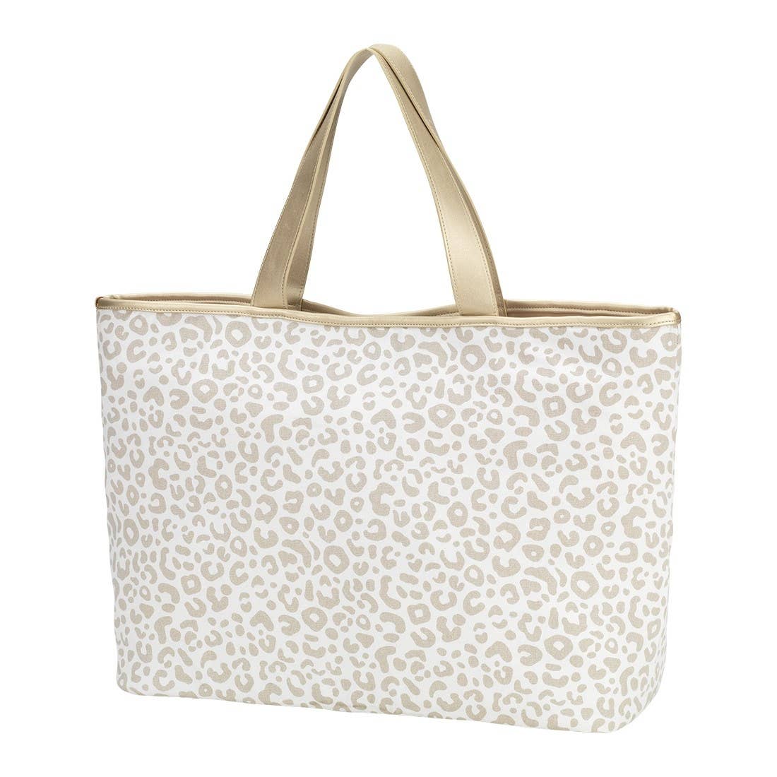 "Ally" Women's Large Tote in Natural Leopard