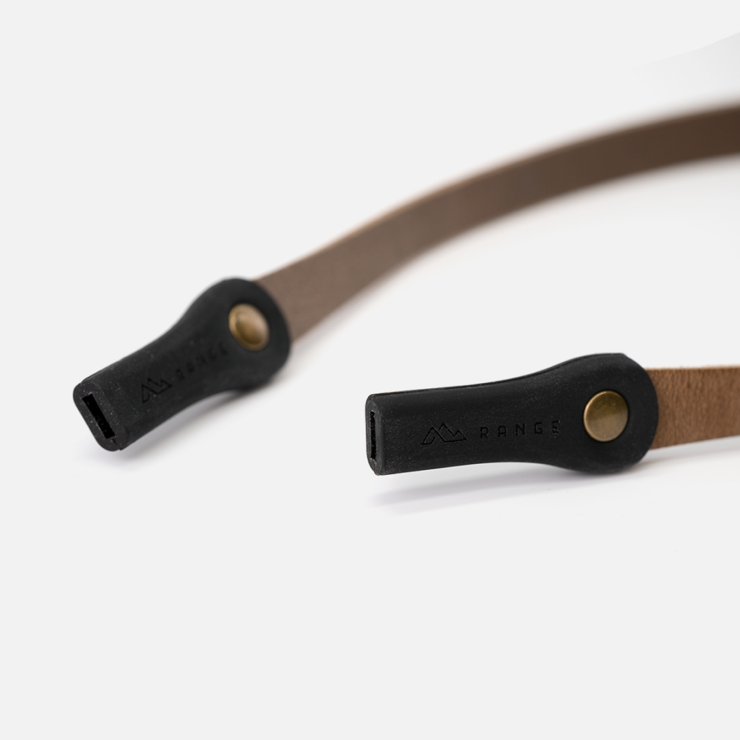 Range Real Leather Sunglass Strap in Maple Brown