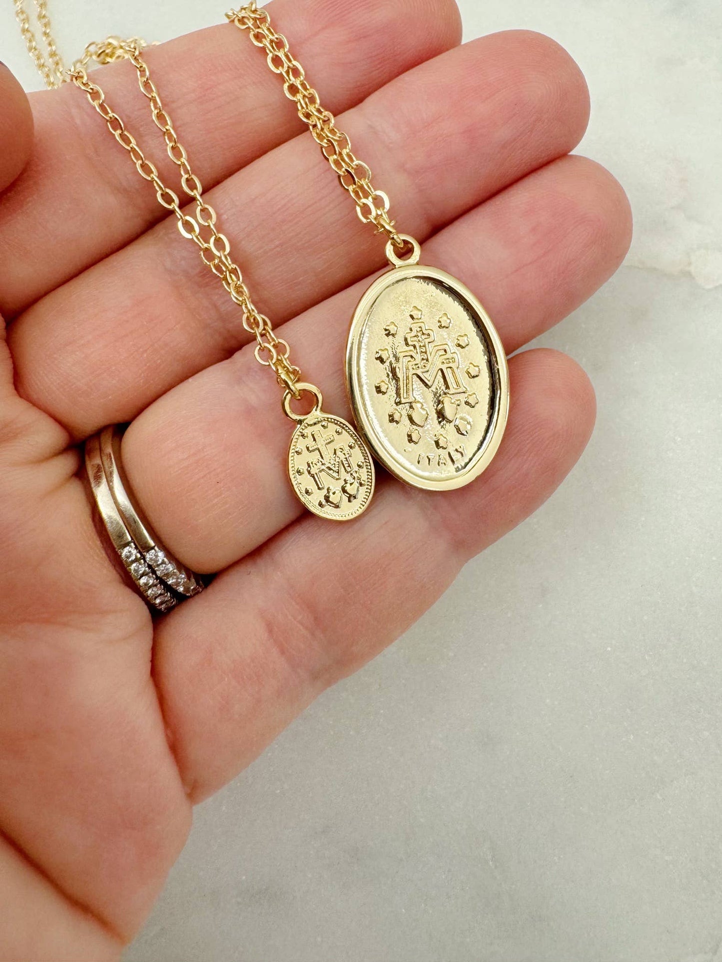 Gold Filled Virgin Mary Necklace