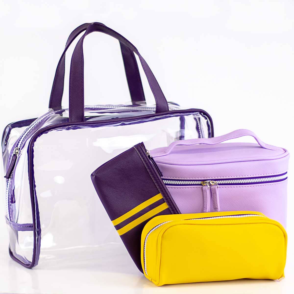 "Livie" 4-pc. Travel Gift Set in Purple/Yellow