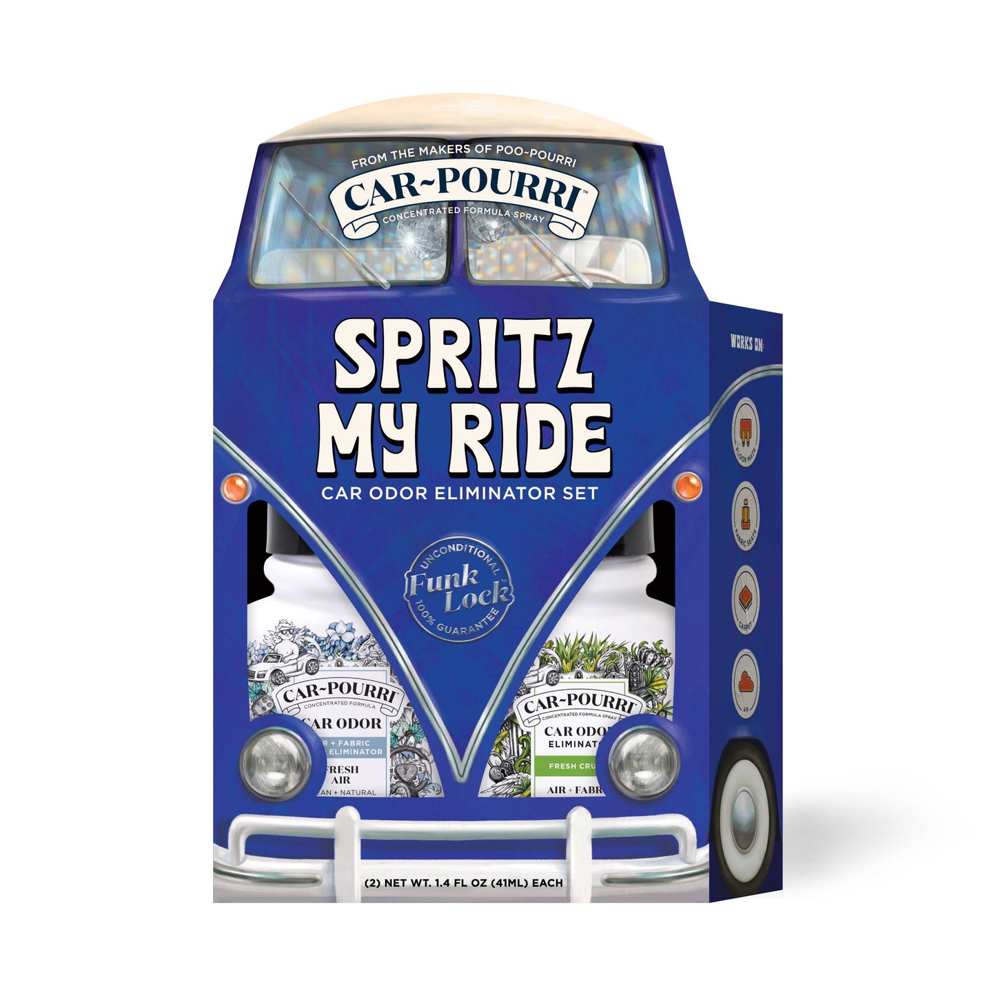 Spritz My Ride: Car~Pourri Air + Fabric (2 pack Gift Set)