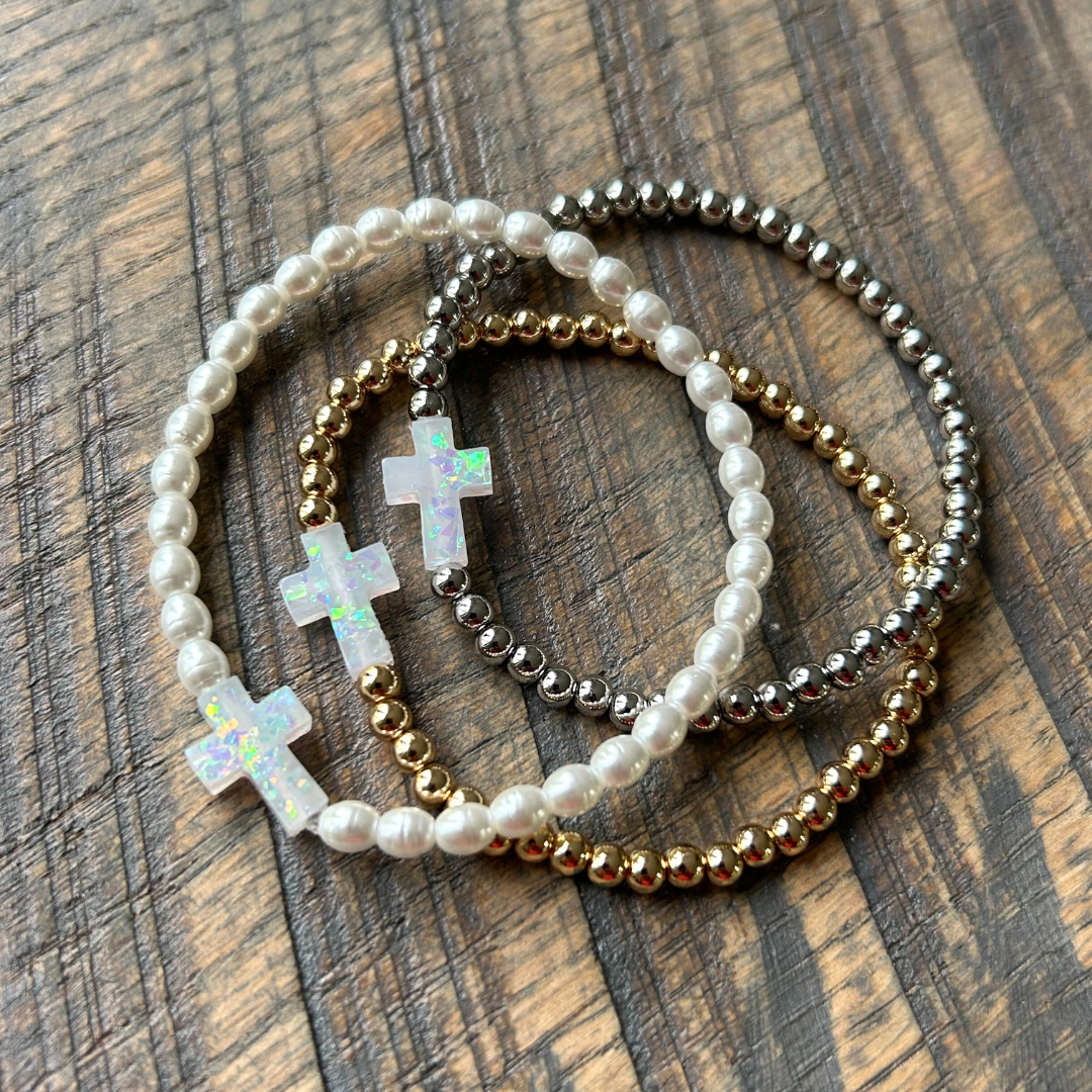 Holy Water Bracelet for Women- Crystal Pearl