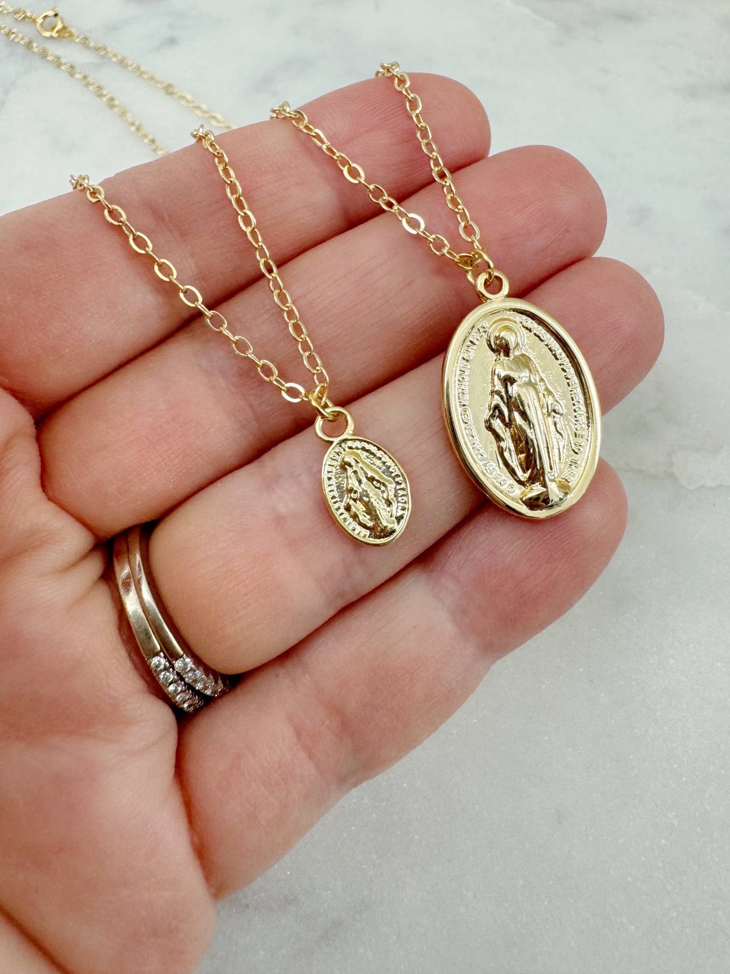 Gold Filled Virgin Mary Necklace