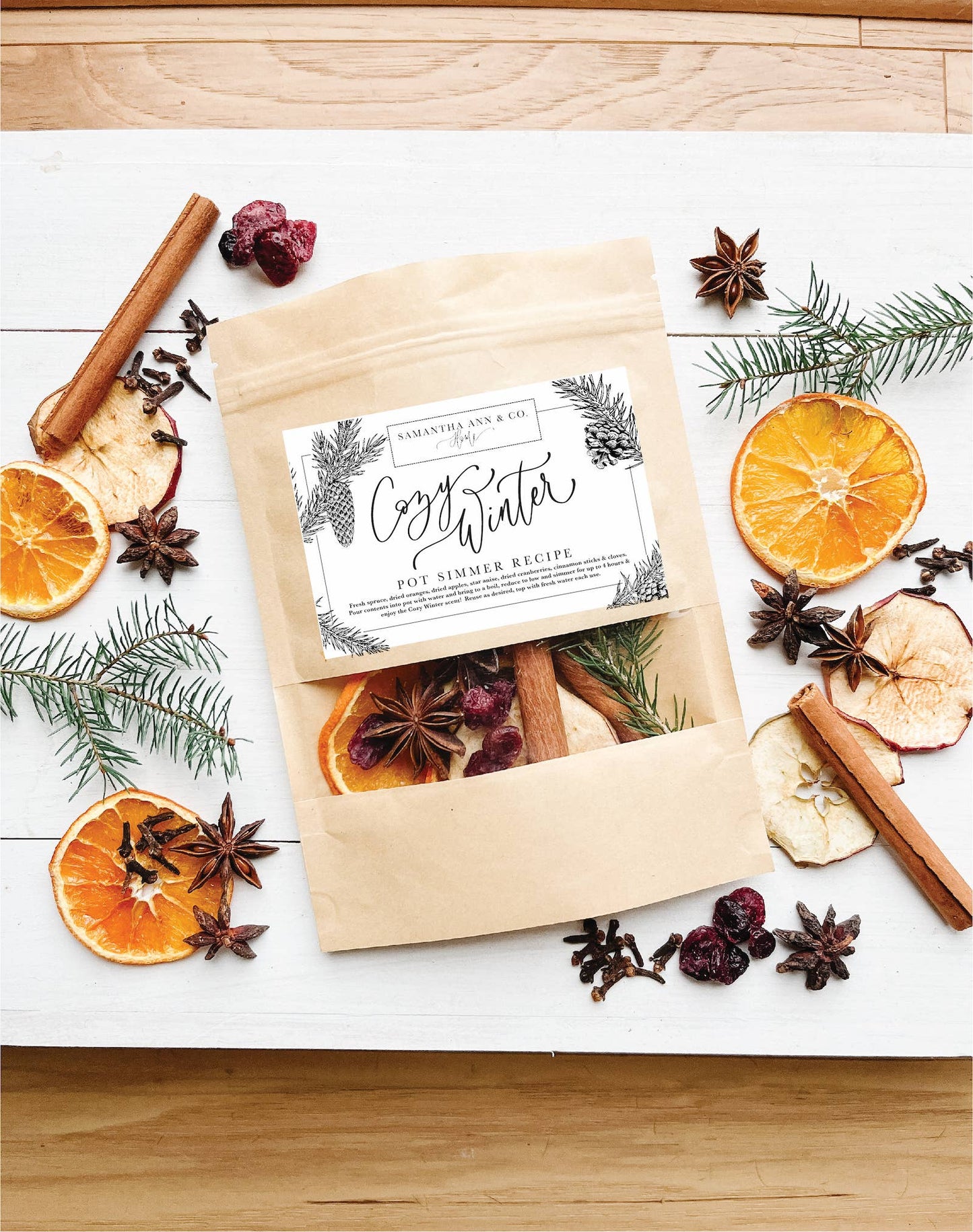 Cozy Winter Reuseable Pot Simmer Pack (Stovetop Potpourri)