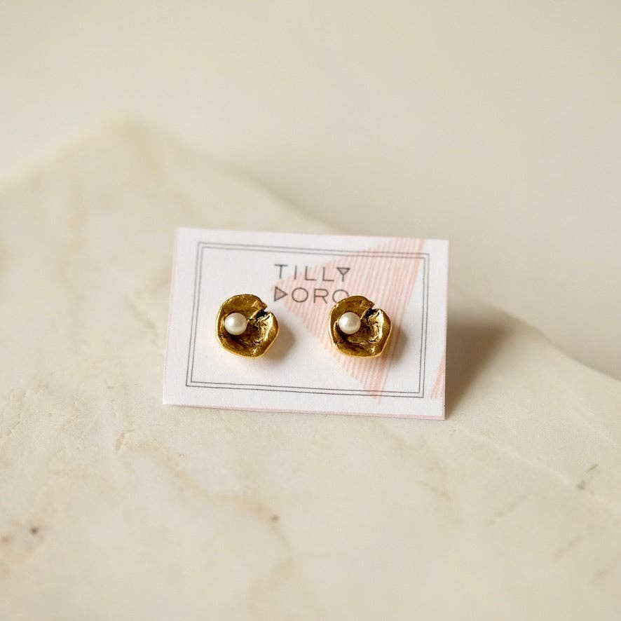 Oyster Stud Earrings