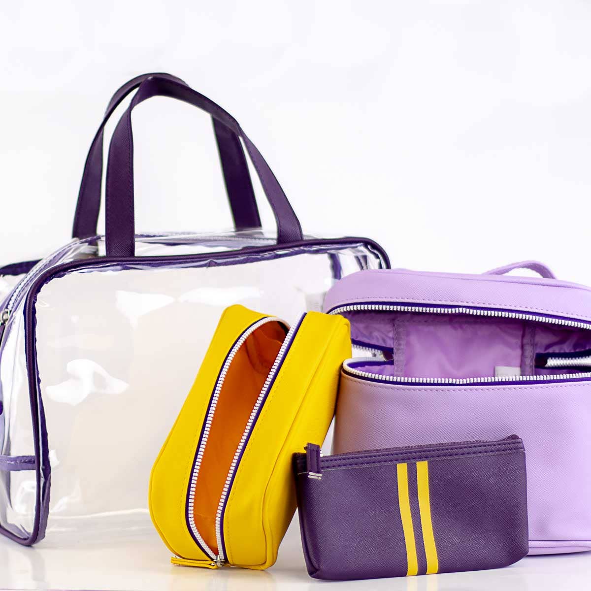 "Livie" 4-pc. Travel Gift Set in Purple/Yellow