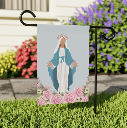 Mother Mary Garden Flag