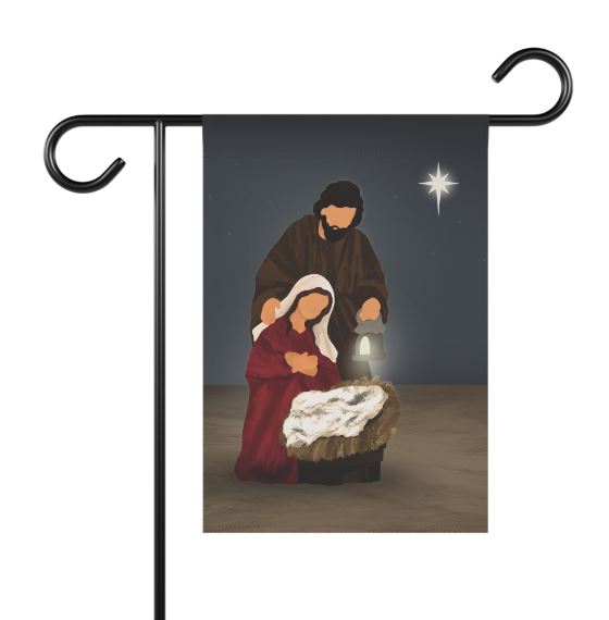 Nativity Garden Flag