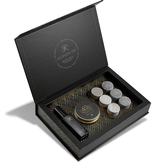 The Gentleman's Essentials - ROCKS Whiskey Chilling Stones & Beard Care Kit