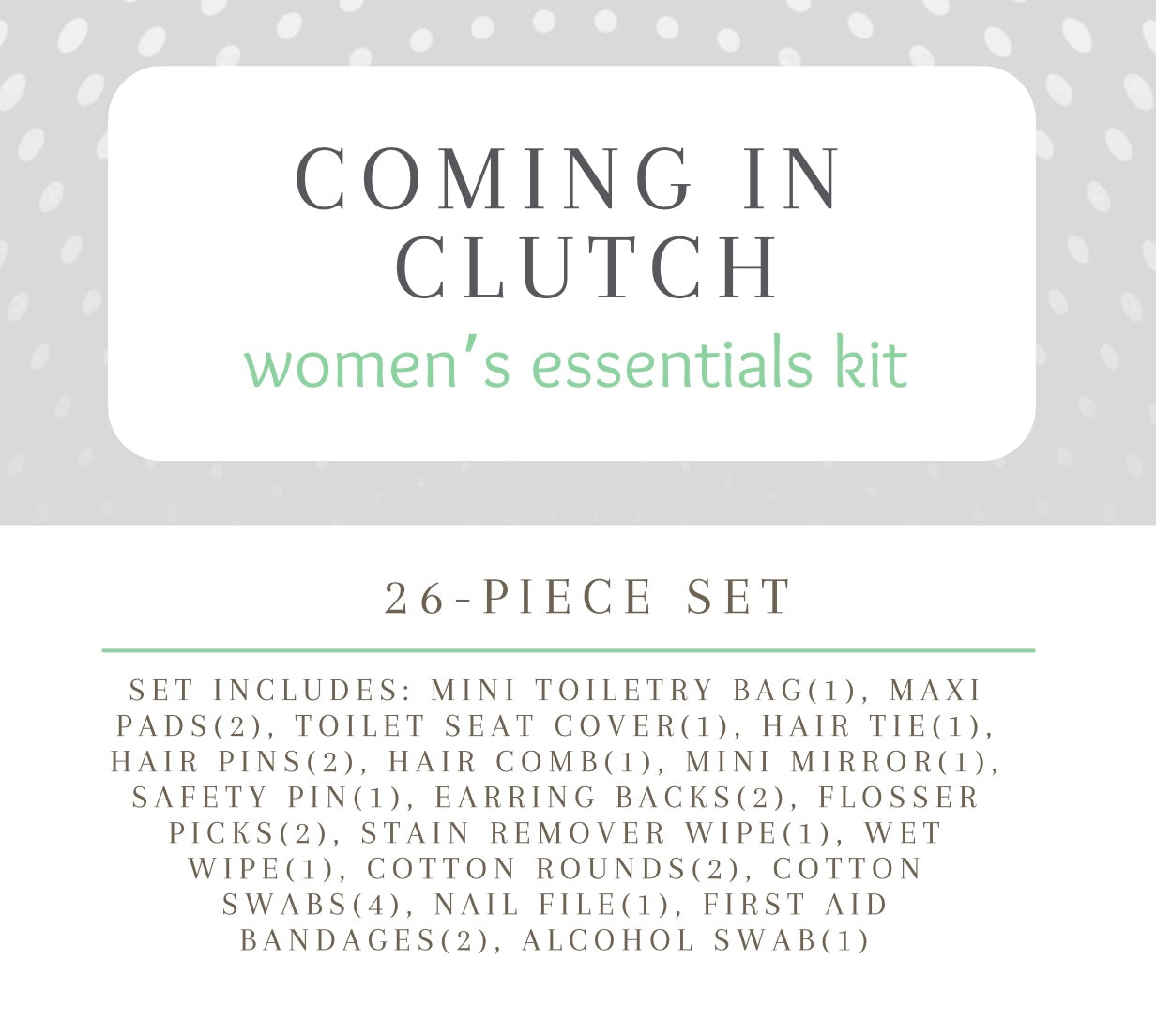 Coming in Clutch Women's Essentials Kit