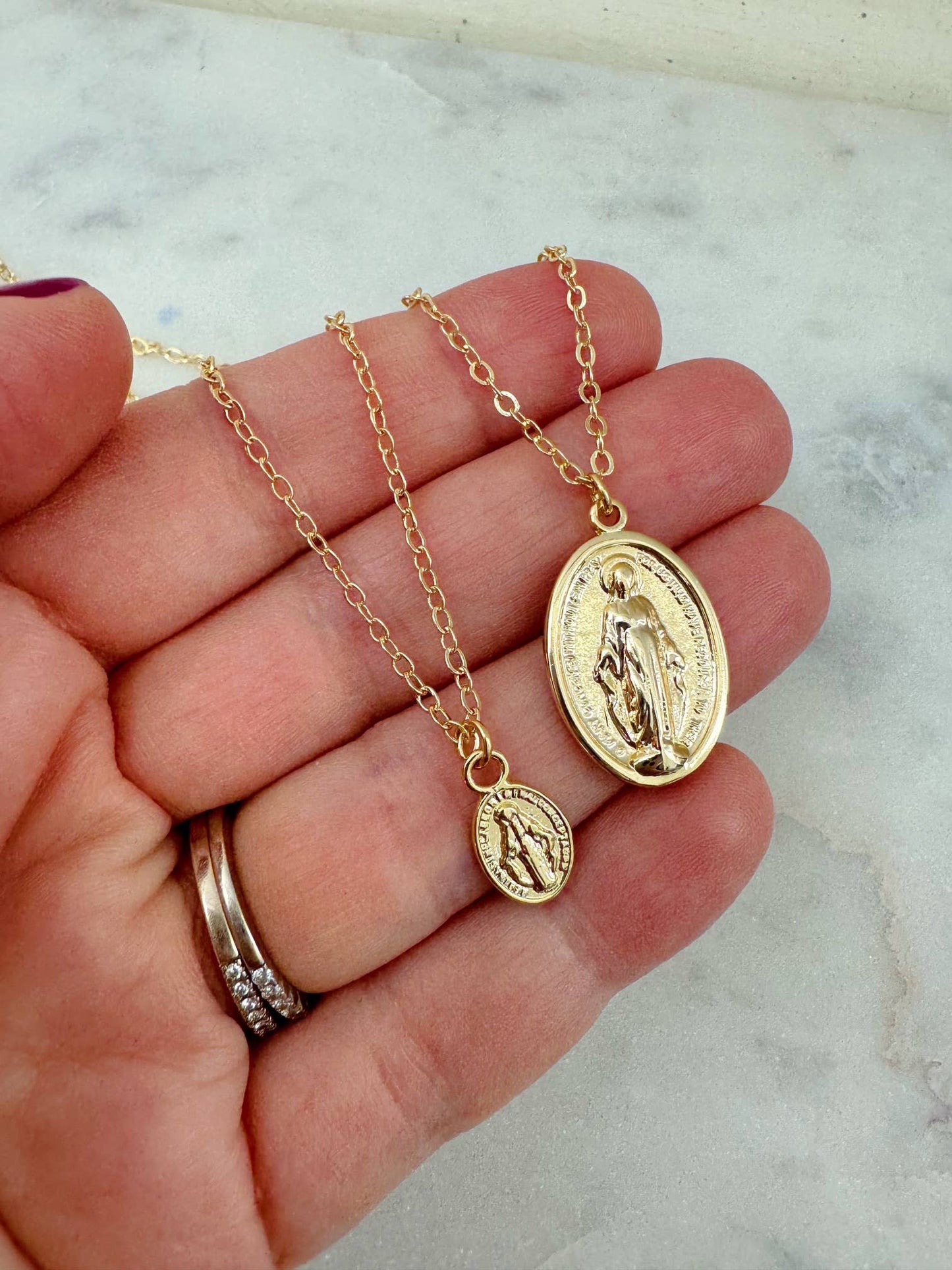 Gold Filled Virgin Mary Necklace