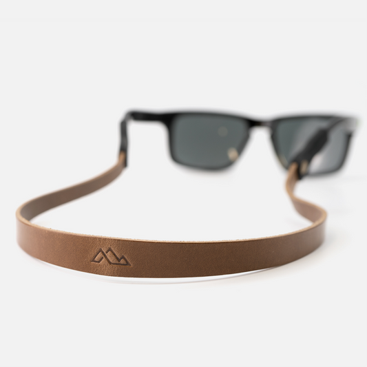 Range Real Leather Sunglass Strap in Maple Brown